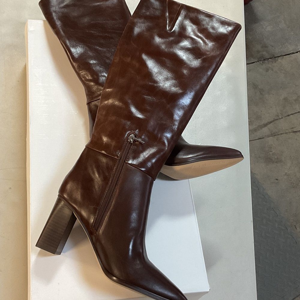 Calvin Klein Collection Dark Brown Heeled Boots - Picture 5 of 5